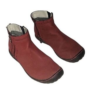 JBU By Jambu JUNO 7 Red Zip Up Bootie Ankle Boots Winter Warm‎ Outdoor Burgundy
